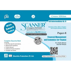 Shuchita Prakashan's Financial Management and Economics for Finance Solved Scanner for CA Inter Gr.II Paper 8 May 2023 Exam [New Syllabus] by Dr. Arpita Ghose, Gourab Ghose